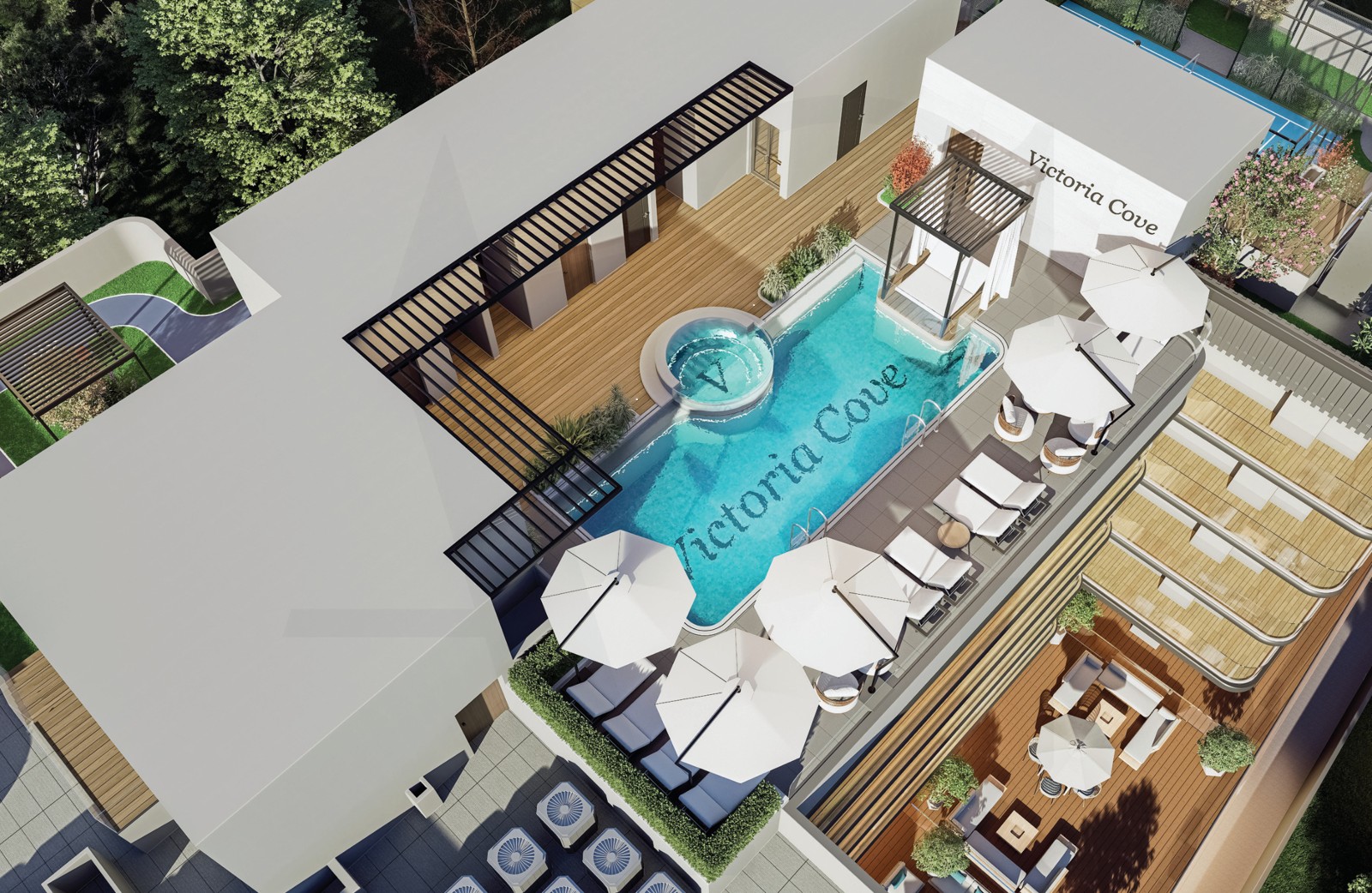 Rooftop terrace render